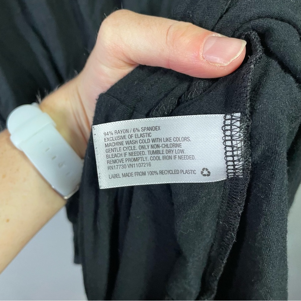 Isabel Maternity by Ingrid & Isabel Black Stretchy Smocked Maxi Dress Size XS - Picture 5 of 6